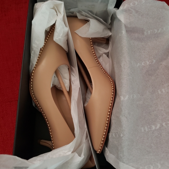Coach Pump Shoes Women's Size 6.5 Beechwood Jackie Leather 2 1/4" kitten Heels - Picture 8 of 8